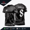Arte Camisa Interclasse Pantera Preto e Branco