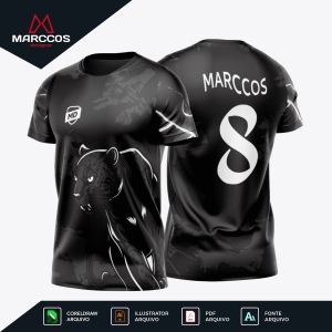 Arte Camisa Interclasse Pantera Neon - 0133
