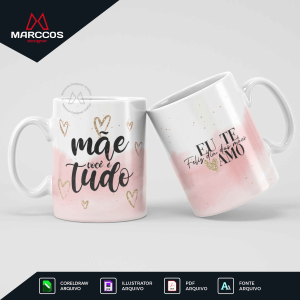 Pacote 9 Artes Canecas Dia das Mães Vol.1