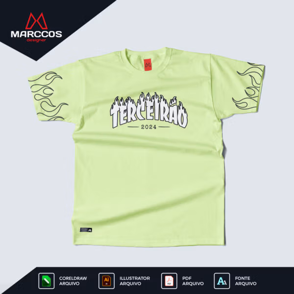 Arte Vetor Camisa Terceirão Fire