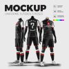 Mockup Uniforme de Futebol 3 Poses