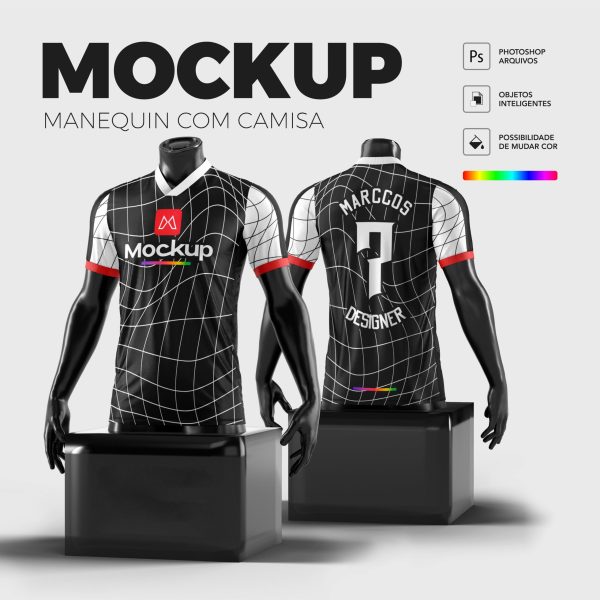 Mockup Camisa Futebol Manequin