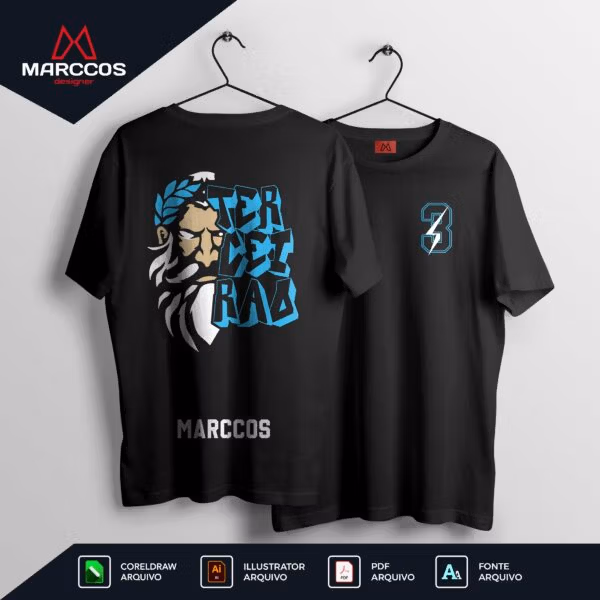Arte Vetor Camisa Terceirão Zeus Raio 3