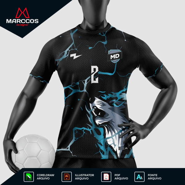 Arte Camisa Interclasse Lobo Electrowolf - 0002