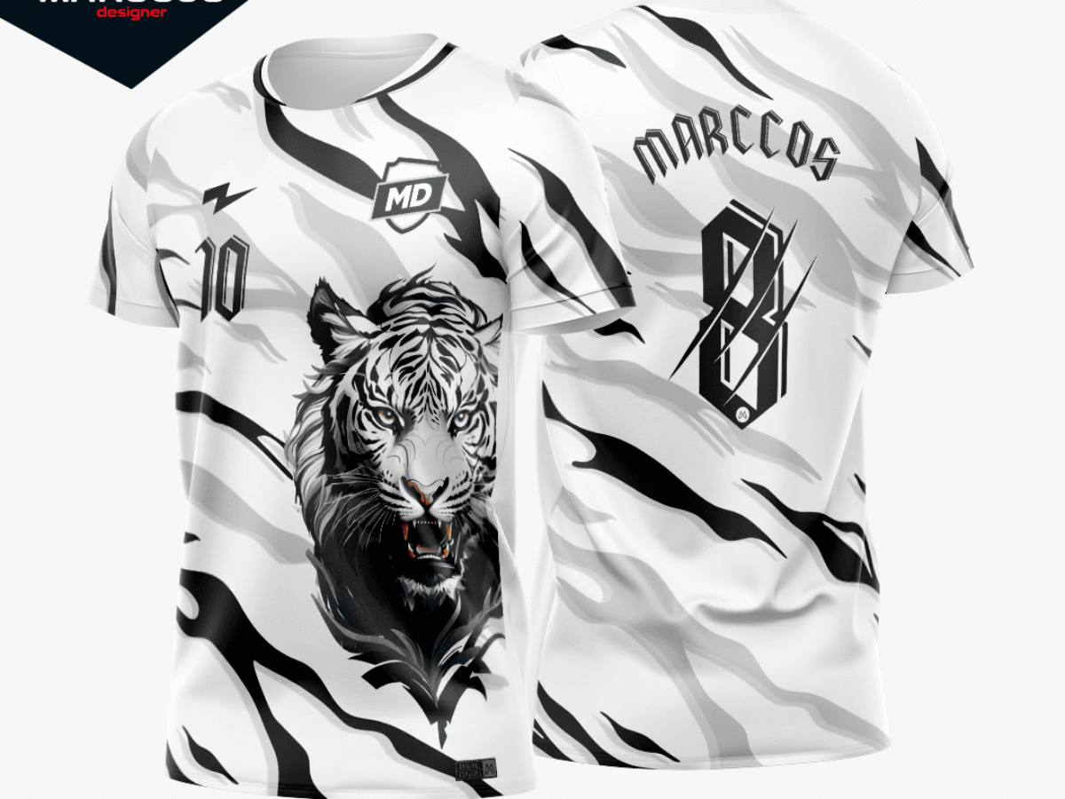 Arte Camisa Tigre Branco – Interclasse 0019
