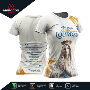 Arte Camisa Religiosa Nossa Senhora Aparecida - 0002