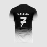 Arte para Sublimação Camisa Futebol Degradê Preto e Branco