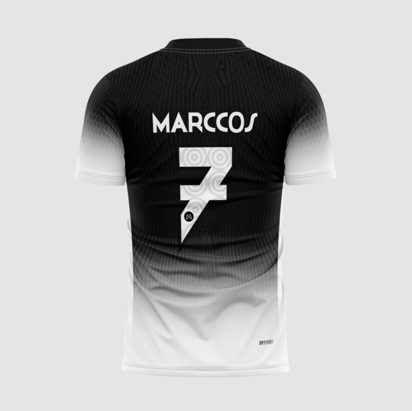 Arte para Sublimação Camisa Futebol Degradê Preto e Branco