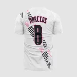 Arte Camisa Futebol Branca com Rosa