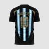 Arte Camisa Futebol Listrada Preto e Azul