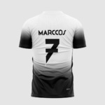 Arte para Sublimação Camisa Futebol Degradê Preto e Branco