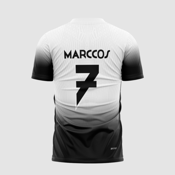 Arte para Sublimação Camisa Futebol Degradê Preto e Branco