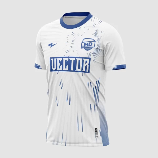 Arte Camisa Futebol Amador Branca e Azul