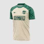 Arte Camisa Futebol Bege com Verde