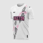 Arte Camisa Futebol Branca com Rosa