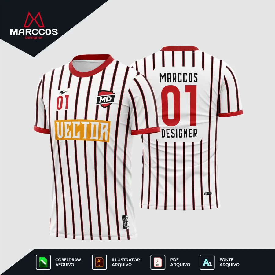 Arte Camisa Futebol Listrada