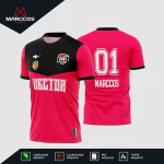 Arte Camisa Futebol Rosa