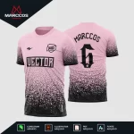 Arte Camisa Futebol Rosa Dispersão