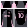 Arte Camisa Futebol Amador Preta e Rosa