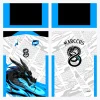 Arte Camisa de Interclasse Dragão Preto e Azul