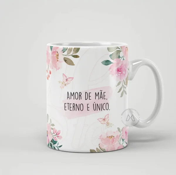 Arte Estampa Caneca Dia das Mães