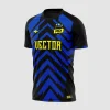 Arte Vetor Camisa Futebol Amador Preta e Azul