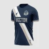 Arte Vetor Camisa Futebol Azul