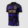 Arte Camisa Futebol Preta e Roxa