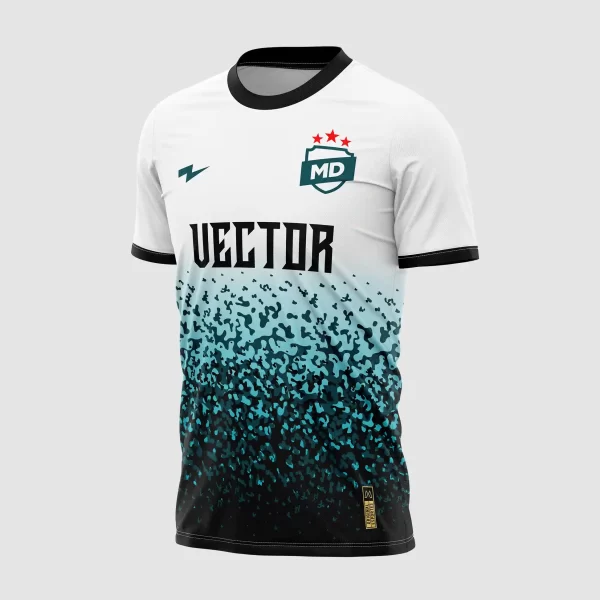 Arte Camisa Futebol Branca, Preta e Verde