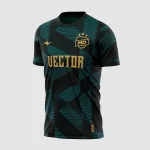 Arte Camisa Futebol Preto e Verde