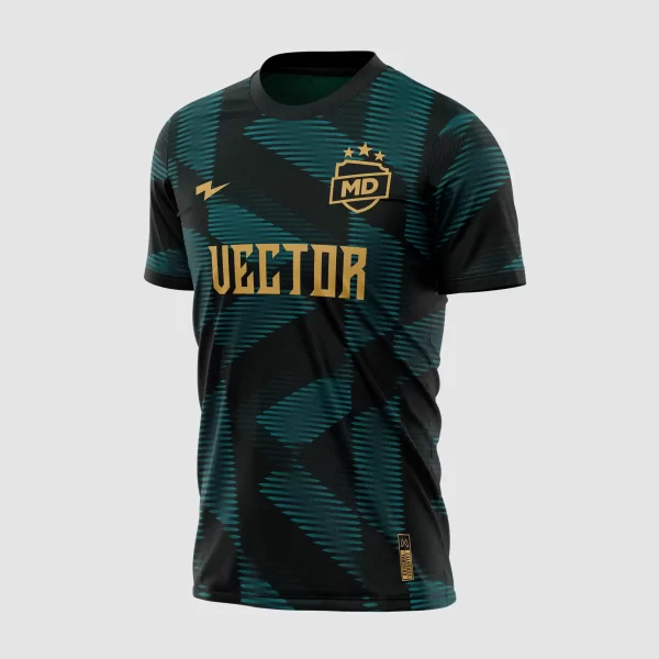 Arte Camisa Futebol Preto e Verde