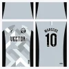 Arte Vetor Pattern Camisa Futebol Cinza