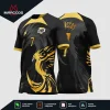 Arte Camisa Interclasse Fênix Skyfire Dourada