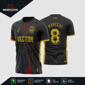 Arte Vetor Camisa Futebol Amador
