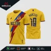Arte Vetor Camisa Futebol Amarela