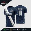 Arte Vetor Camisa Futebol Azul