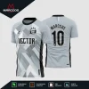 Arte Vetor Pattern Camisa Futebol Cinza