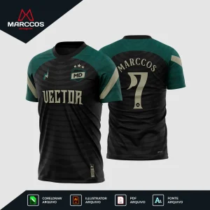 Arte Vetor Camisa Futebol Treino