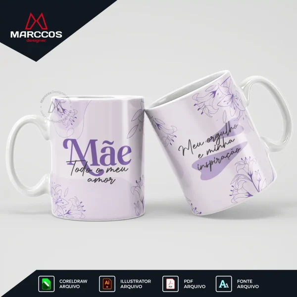 Arte Caneca Dia das Mães