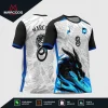 Arte Camisa de Interclasse Dragão Preto e Azul