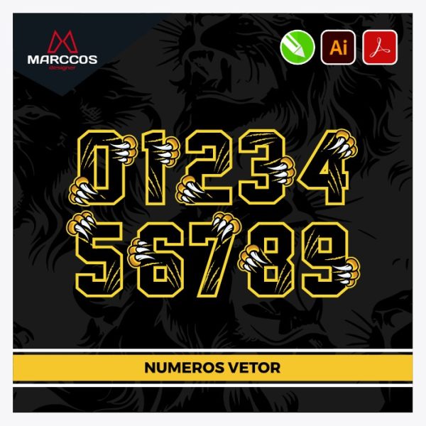 Fonte Numeros Garras Leão