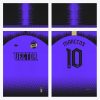 Arte Camisa Futebol Amador Roxa e Preta