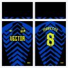 Arte Vetor Camisa Futebol Amador Preta e Azul