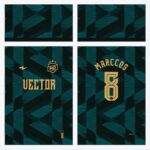 Arte Camisa Futebol Preto e Verde