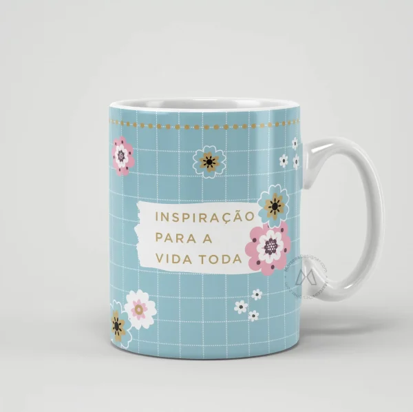 Arte Editável Caneca Dia das Mães 2025