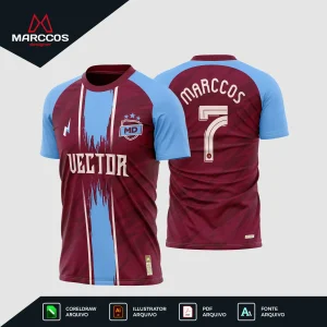 Arte Vetor Camisa Futebol