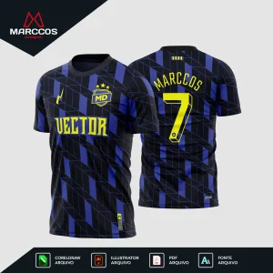 Arte Vetor Camisa de Futebol