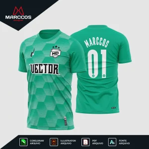 Arte Vetor Estampa Camisa de Futebol