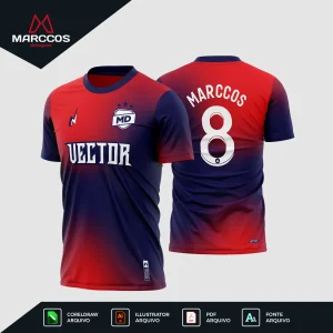 Arte Vetor Estampa Camisa de Futebol