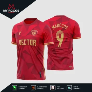 Arte Vetor Estampa Camisa de Futebol
